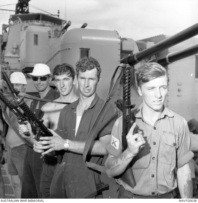 Australian Sailors with F1 SMG