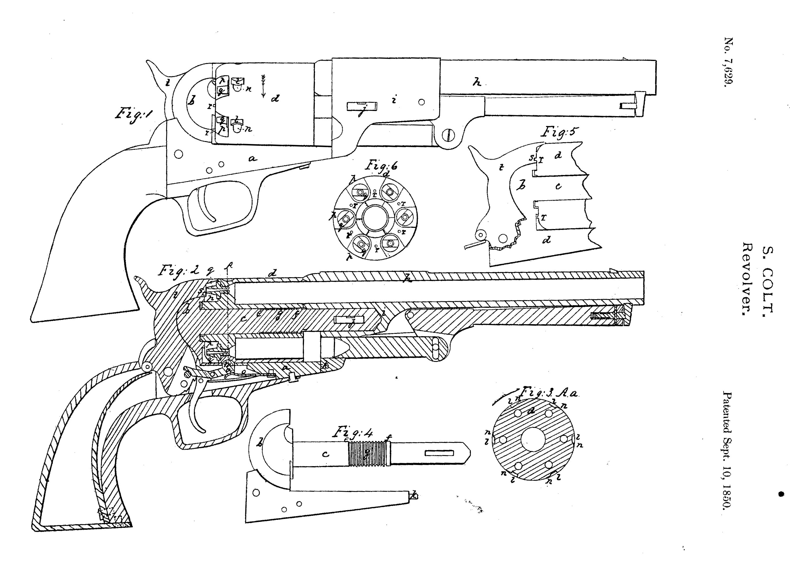 Samuel Colt's 1850 Patent